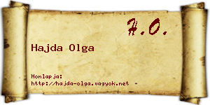 Hajda Olga névjegykártya